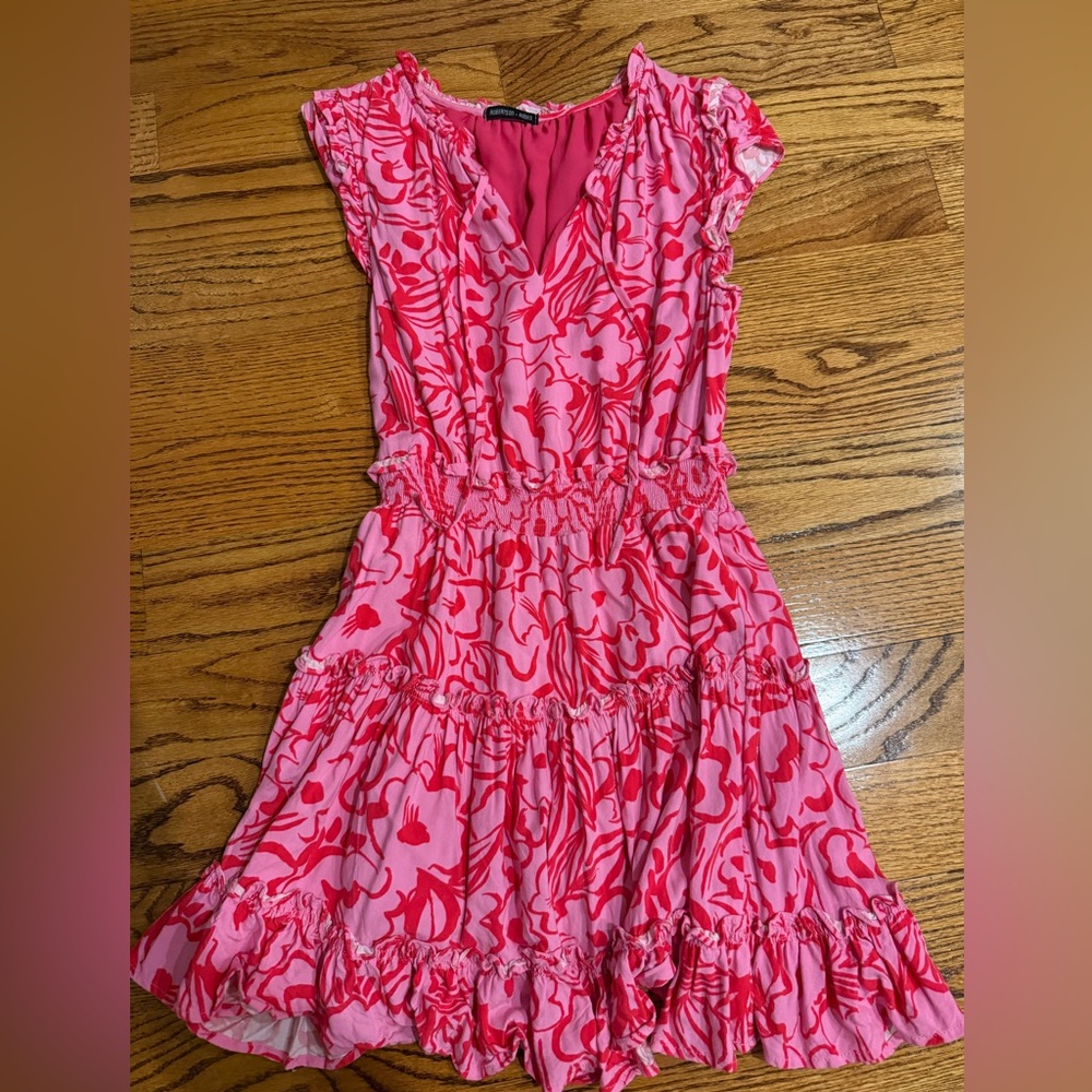 Vibrant Pink Ruffle Mini Dress - Picture 3 of 5